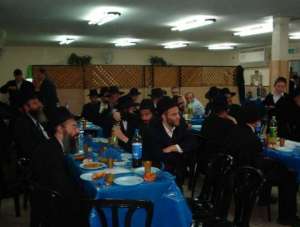 Part of the crowd attending the Siyum